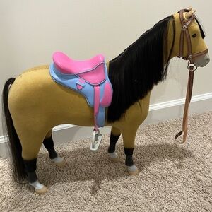 American Girl Doll Horse with saddle and bridal